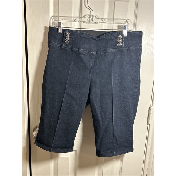 Jesus Diamante Pants - Diamante Women's Jeans Shorts Bermuda‎ Stretch Size 16